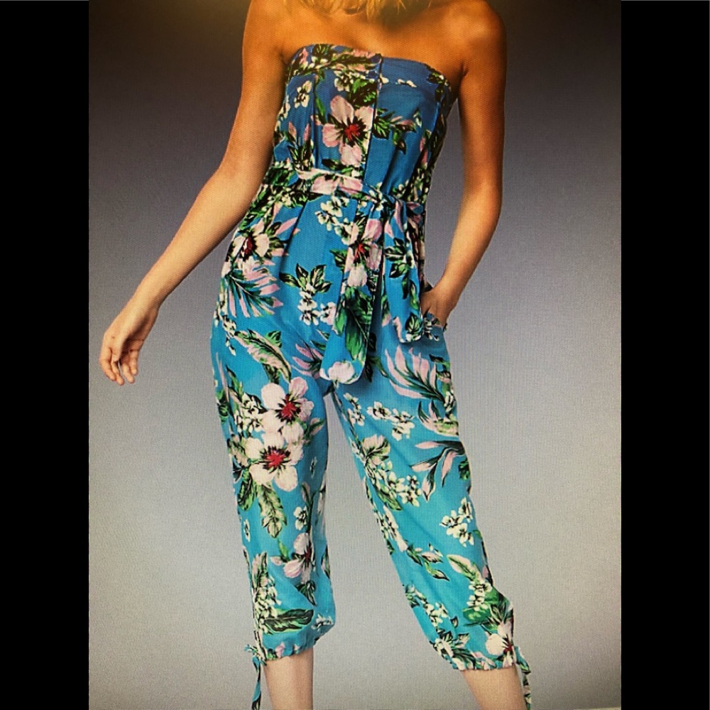 Strapless beach jumpsuit